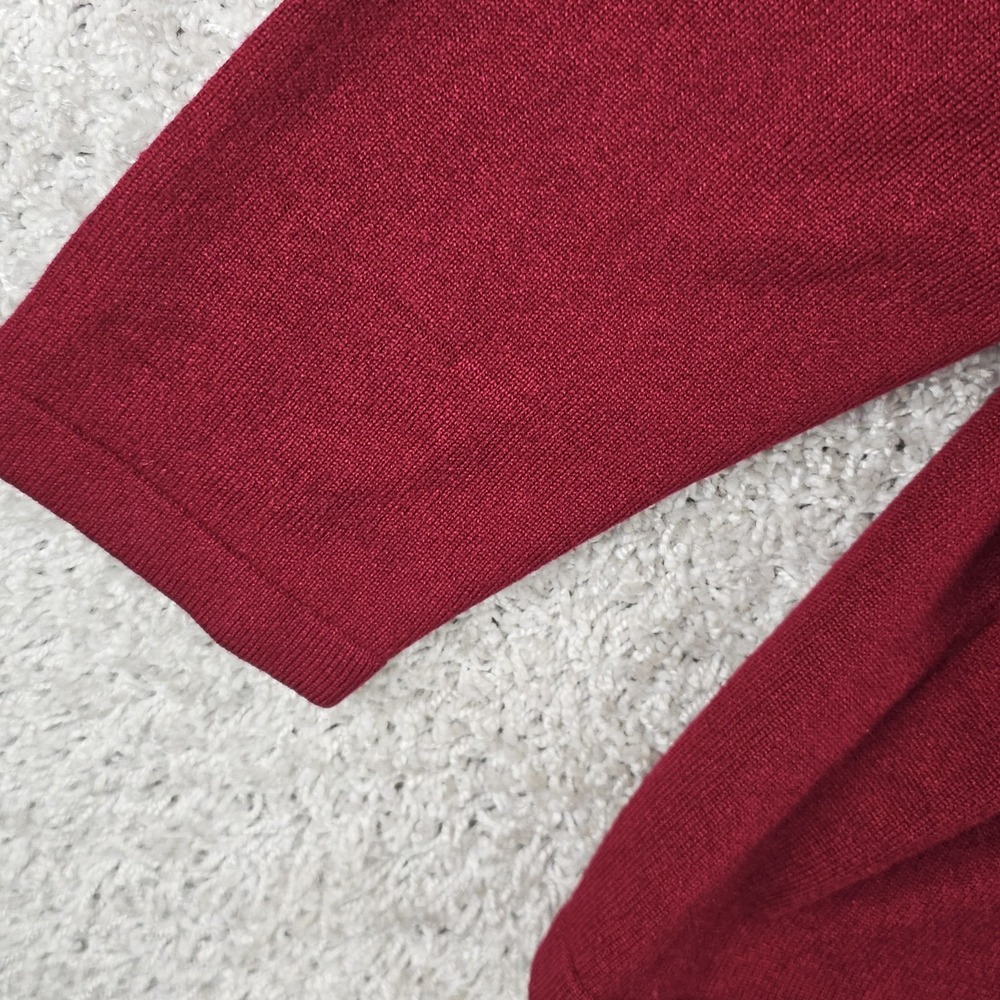 August Max Woman Cranberry Silk Cashmere Blend Cardigan Sweater Size 1X - Picture 10 of 12